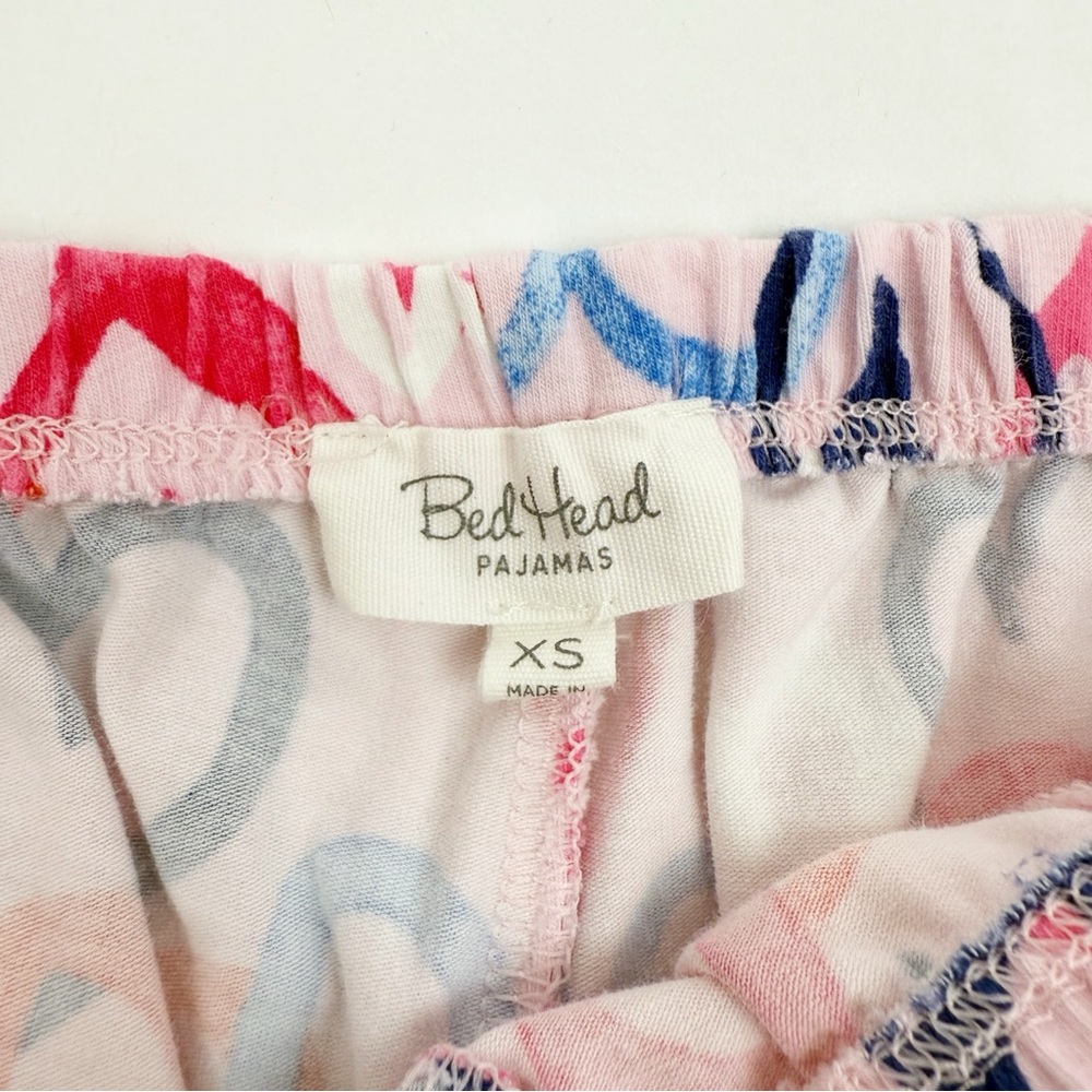 BedHead Pajamas Hearts Organic Cotton Two (2) Piece Pajama PJ Set Pink - Picture 13 of 16
